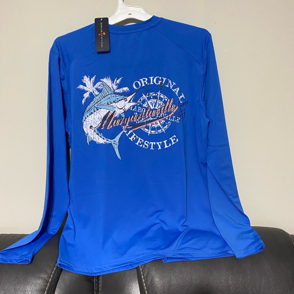 Margaritaville Ocean Blue Long Sleeve Shirt